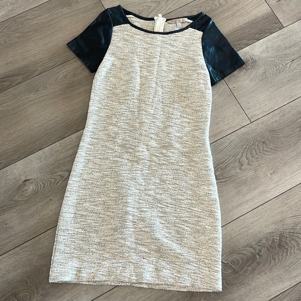 Banana Republic heritage collection dress - leather sleeves size 2